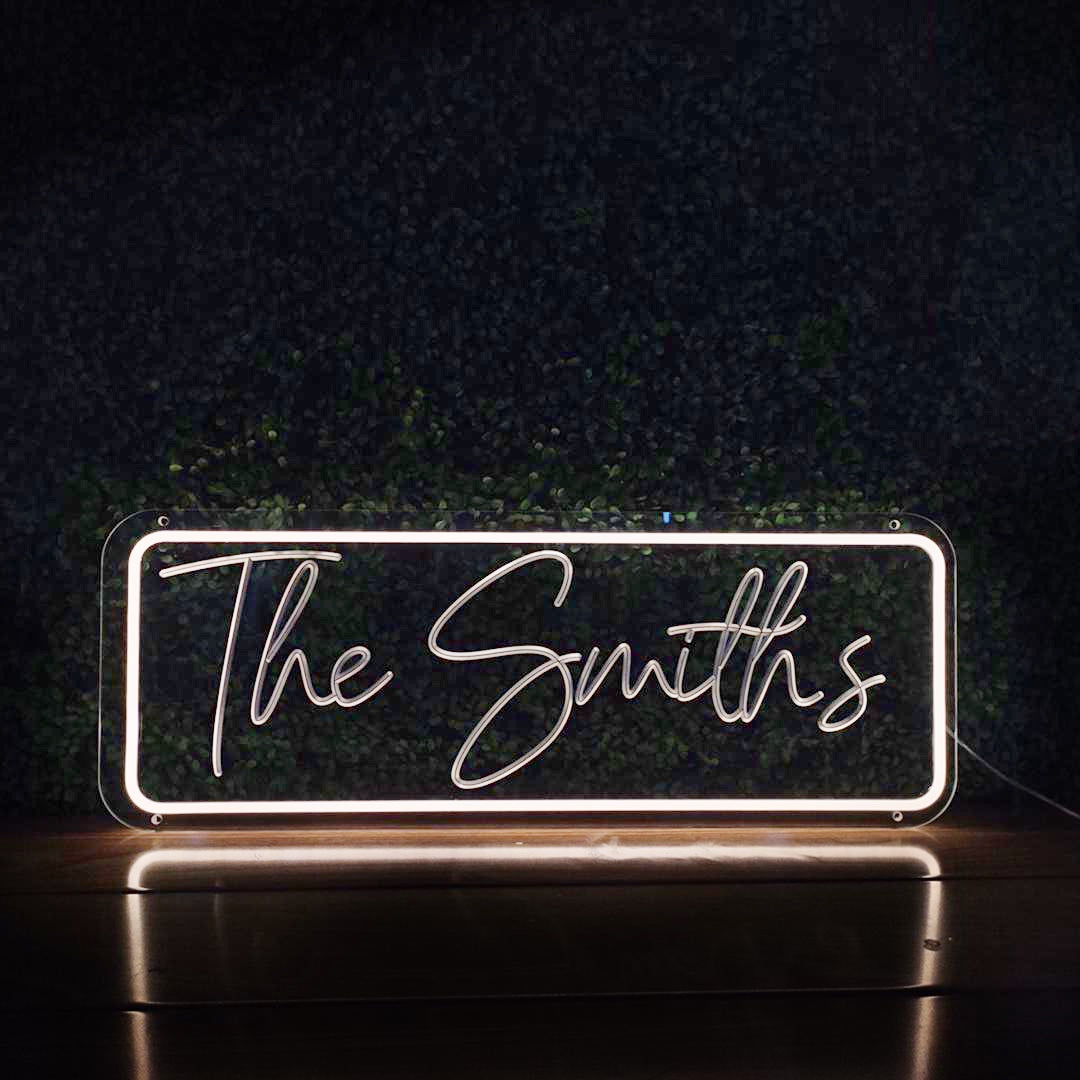 Engraved Acrylic Neon Sign (Words are Engraved)